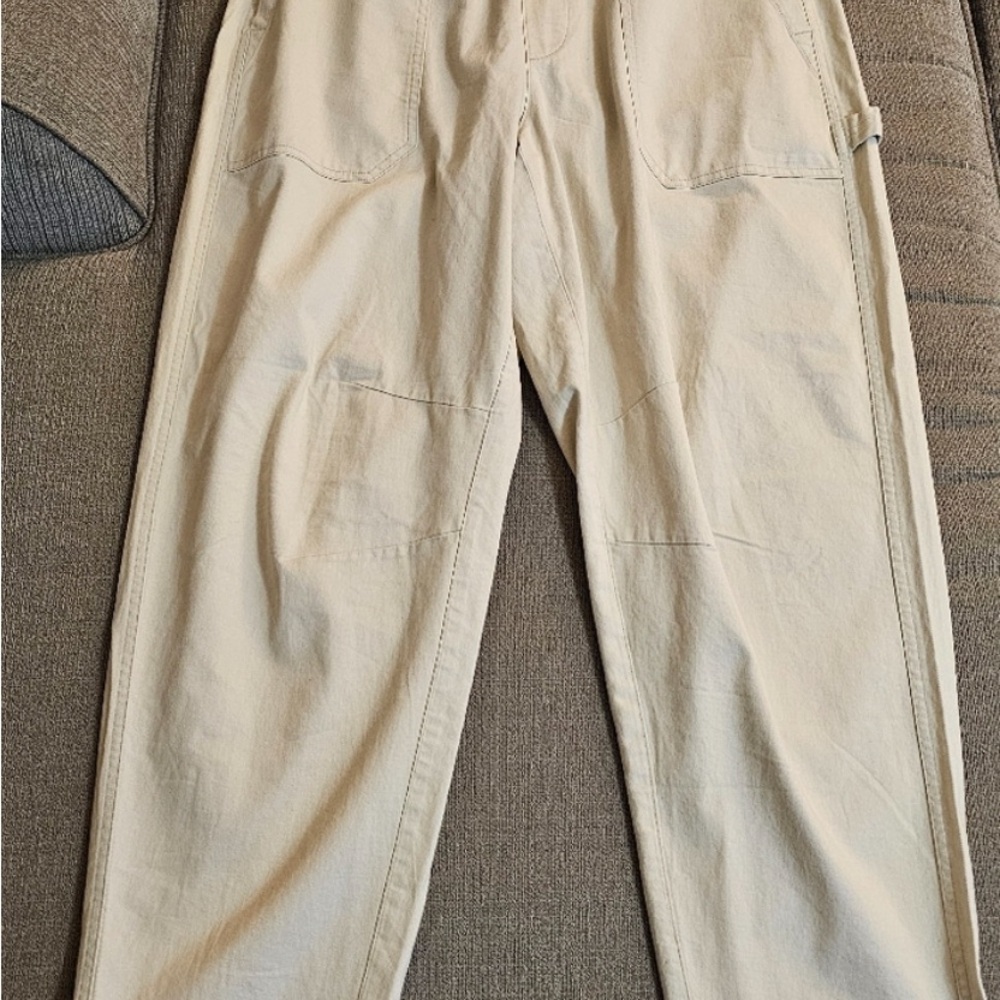 Old Navy utility Pulla pants size large cream